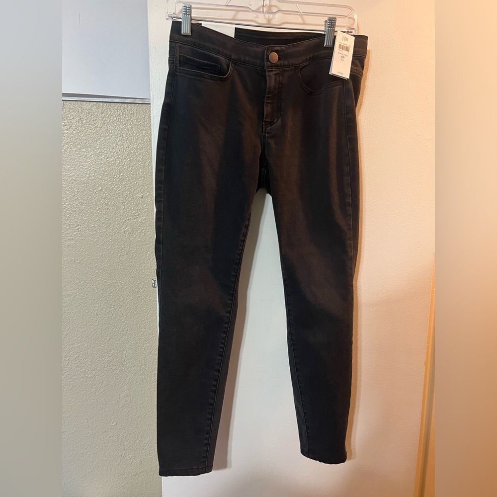 NWT J.Jill Black Skinny Jeans Leggings Sz6 Rockercore Classic Bikercore